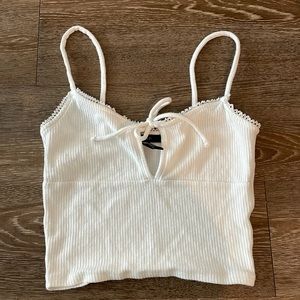 tie front crop tank top
